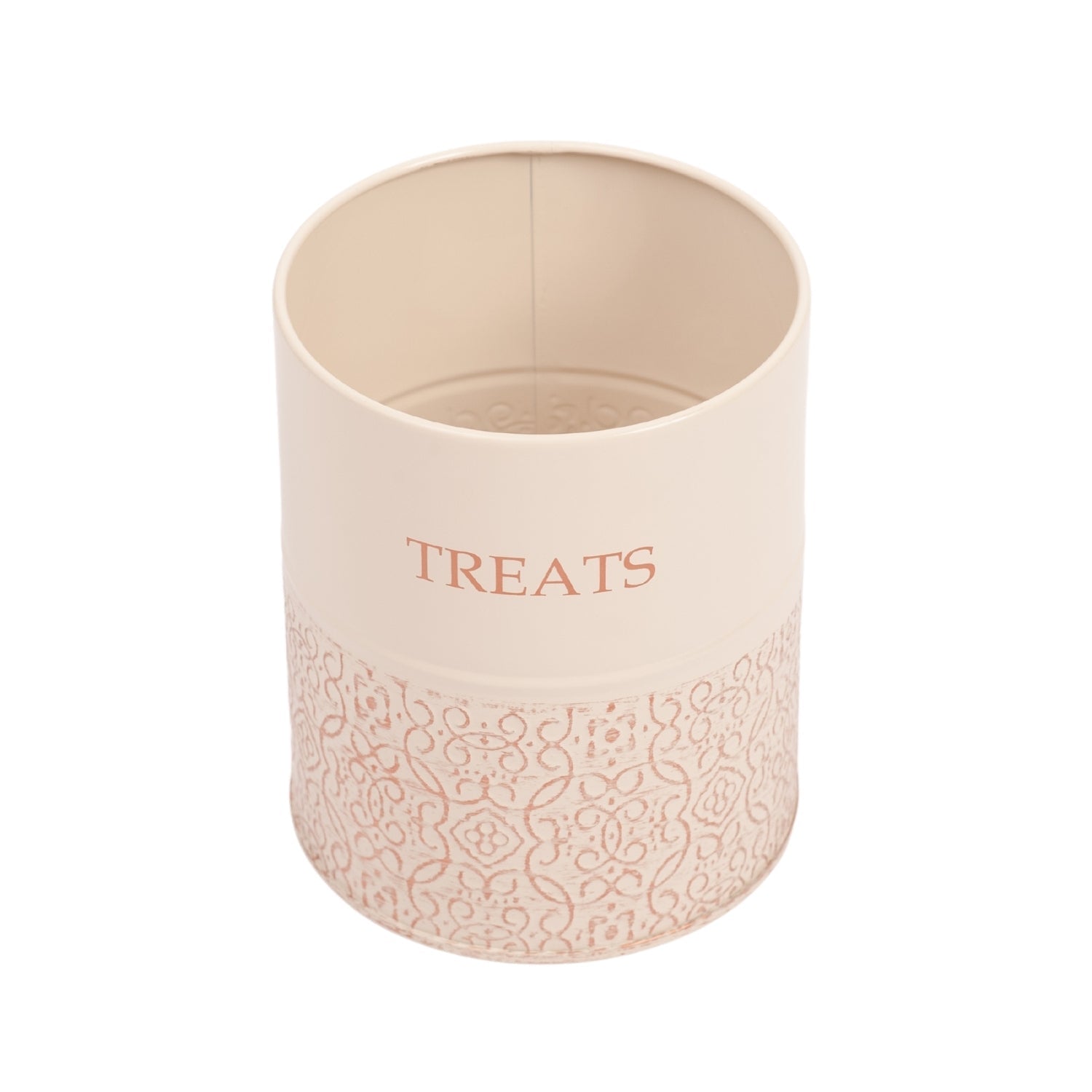 Dog Treat Canisters - Set of 2 Carbon Steel Jars with Lids