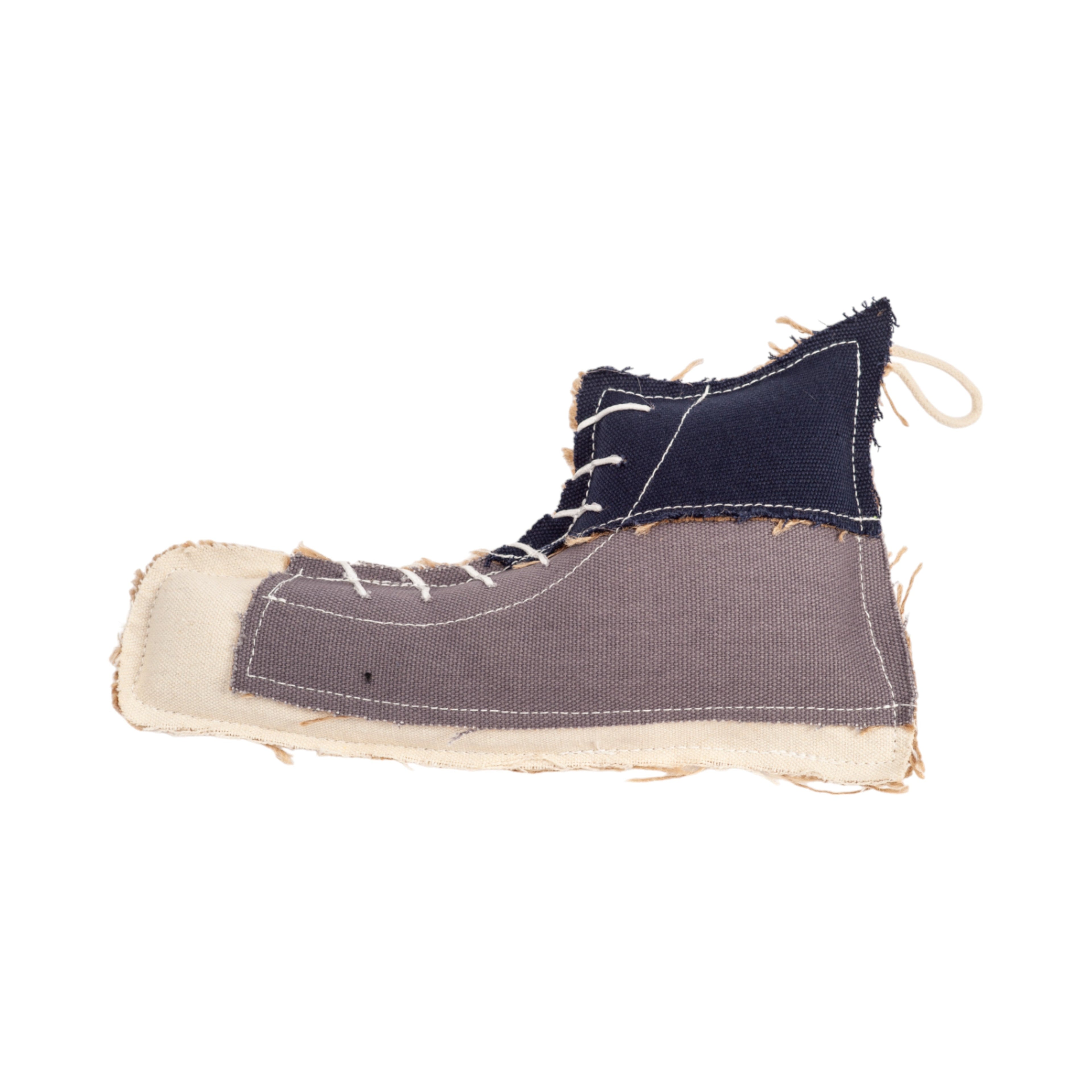 Canvas & Jute Shoe-Shaped Dog Chew Toy for Play