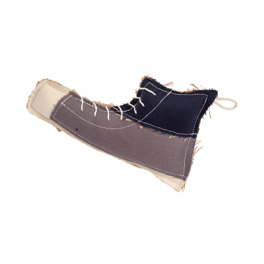 Canvas & Jute Shoe-Shaped Dog Chew Toy for Play