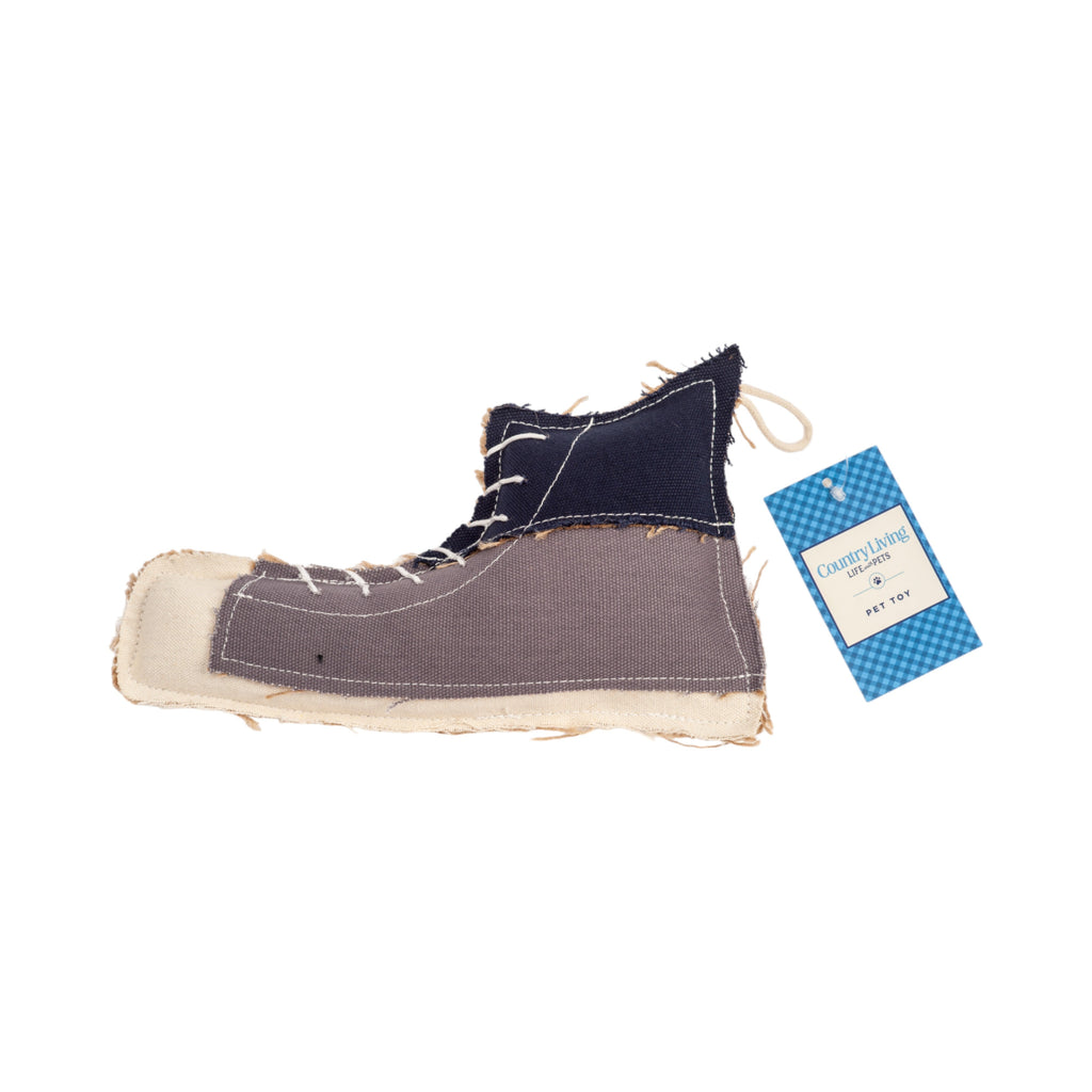 Canvas & Jute Shoe-Shaped Dog Chew Toy for Play
