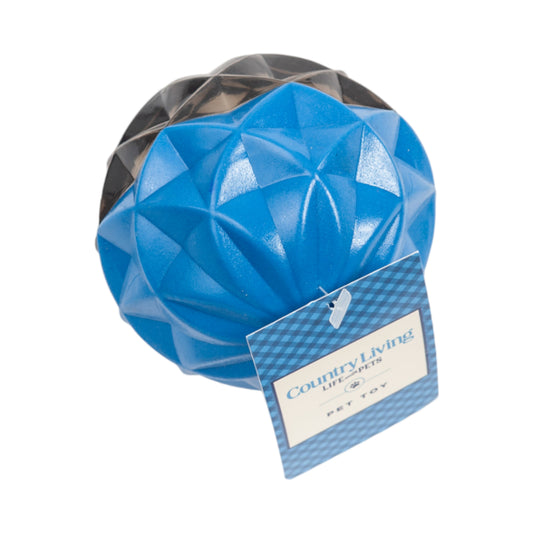 Large Geometric Textured Rubber Ball Dog Chew Toy