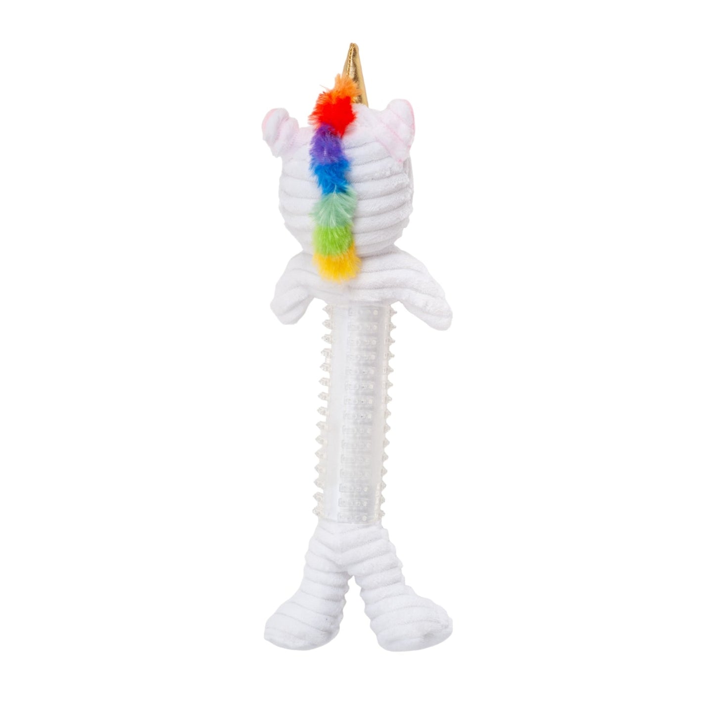 Dog Plush Toy Corduroy Unicorn TPR Rubber Squeaker Crinkle
