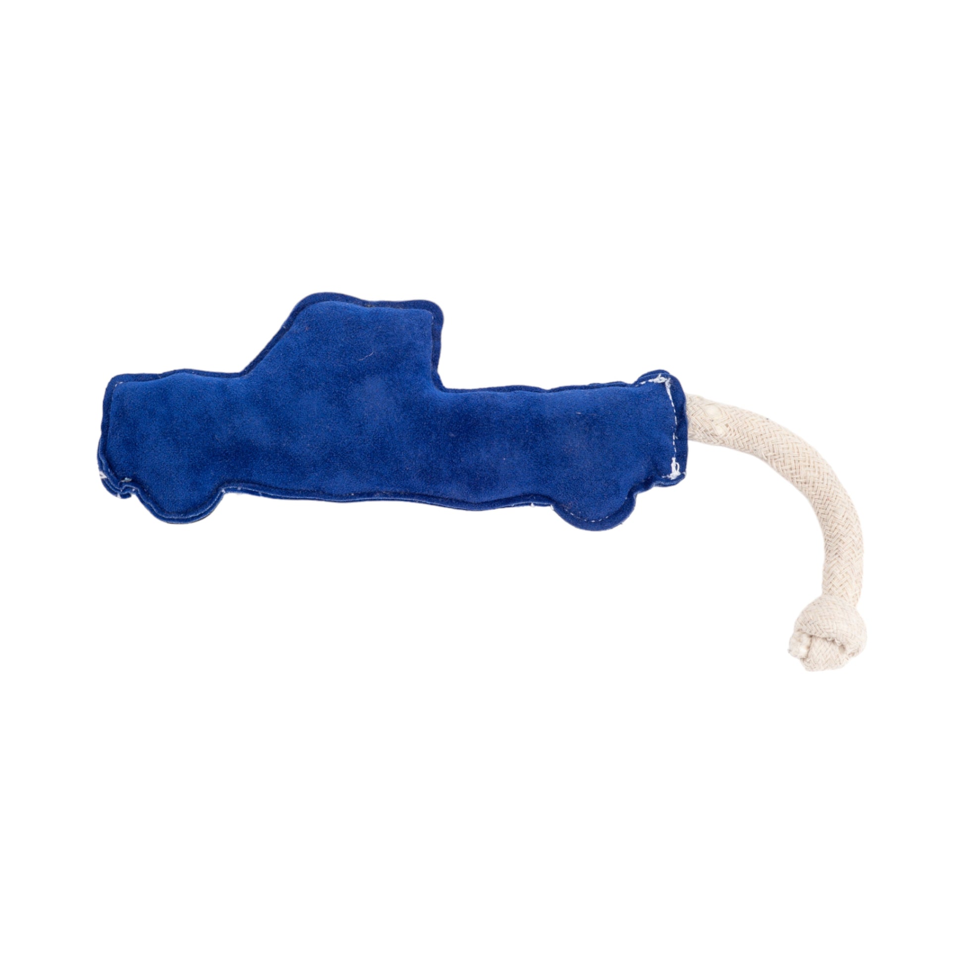 Dog Chew Toy Faux Leather Blue Pickup Truck Safe Non-Toxic - Detail Angle 2 | Majestic Pet Kingdom