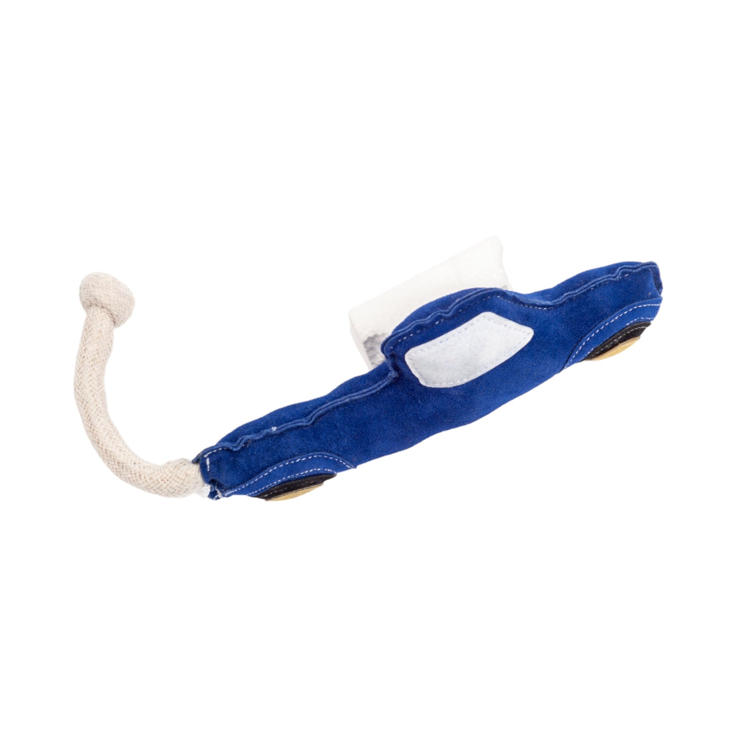 Dog Chew Toy Faux Leather Blue Pickup Truck Safe Non-Toxic - Detail Angle 3 | Majestic Pet Kingdom