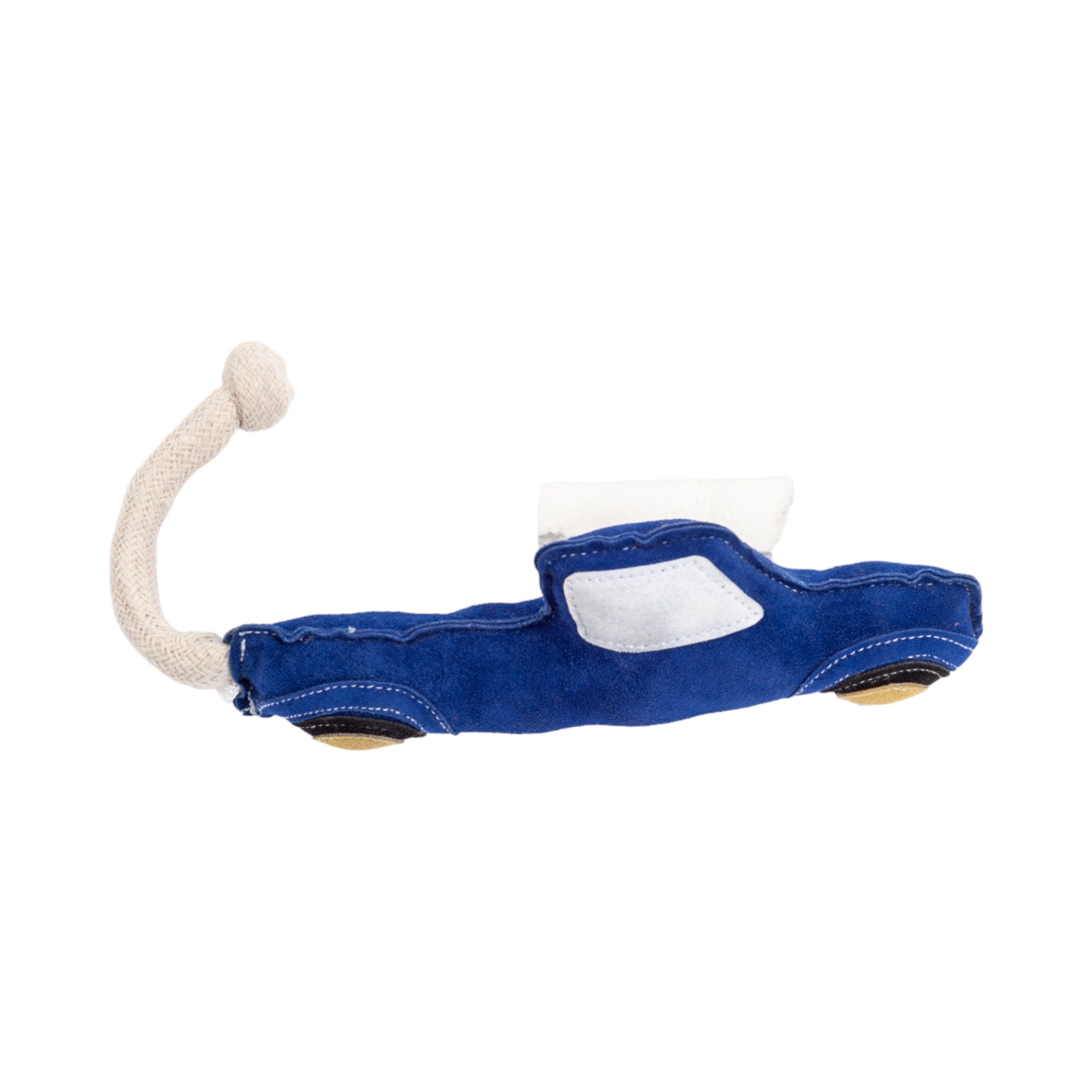 Dog Chew Toy Faux Leather Blue Pickup Truck Safe Non-Toxic - Detail Angle 4 | Majestic Pet Kingdom