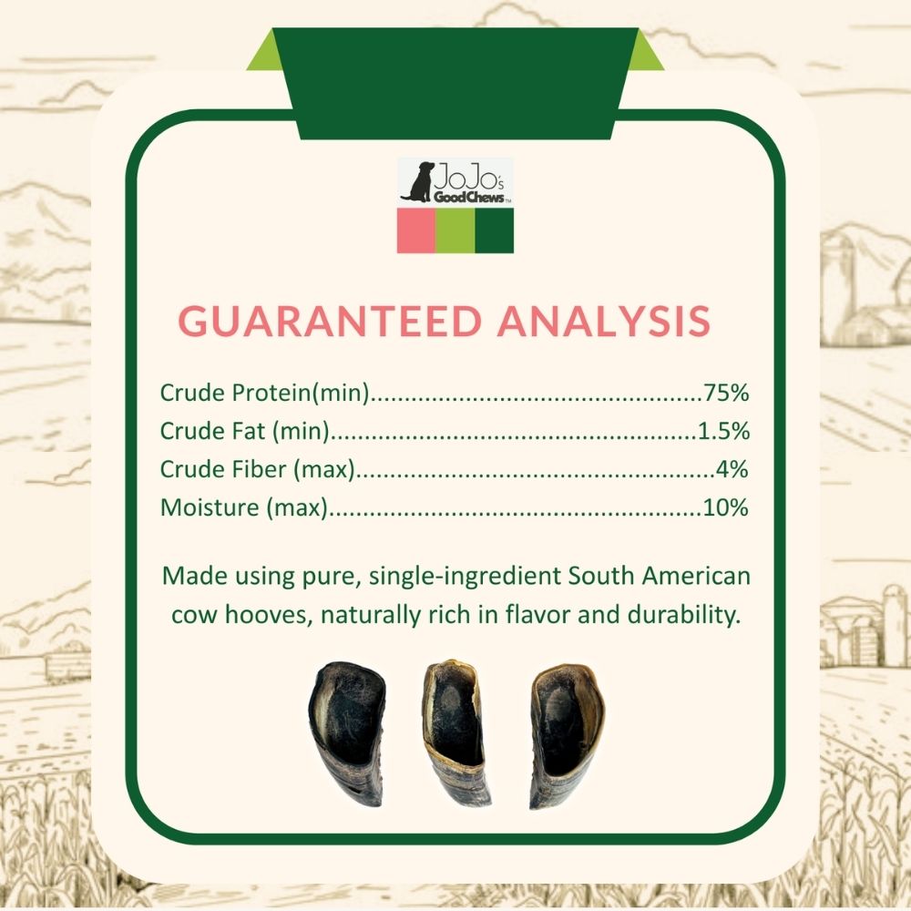 Dog Cow Hooves Chews Dental Care Natural Treats 25-Count