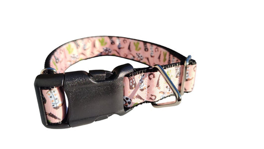 Dog Collar Cowboy Western Wear Boots Hat Rodeo Pattern Nylon Band