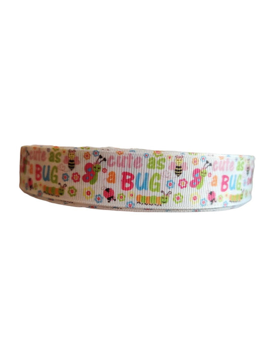 Dog Collar Cute As A Bug Insect Patterned Heavy Duty Nylon Band