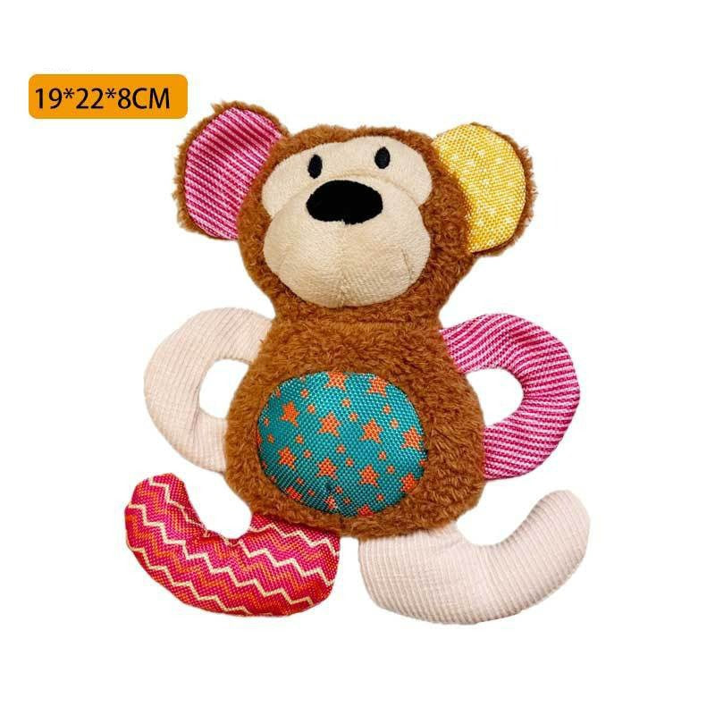 Squeaky Stuffed Dog Toy Small, No-Stuffing Crinkle Paper Dog Birthday Toy With Dual Squeakers, Interactive Durable Plush Puppy Toy For Small Medium Dogs, Washable, Cute Stuffed Animal Toy
