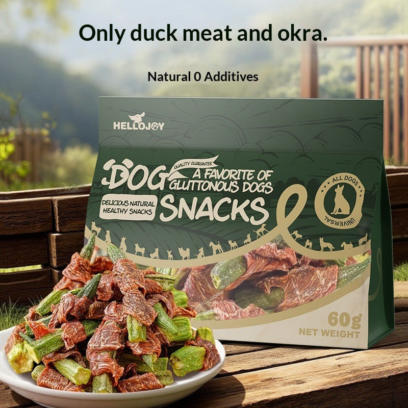 Pet Dog Treats Duck Okra Nutritious Chews