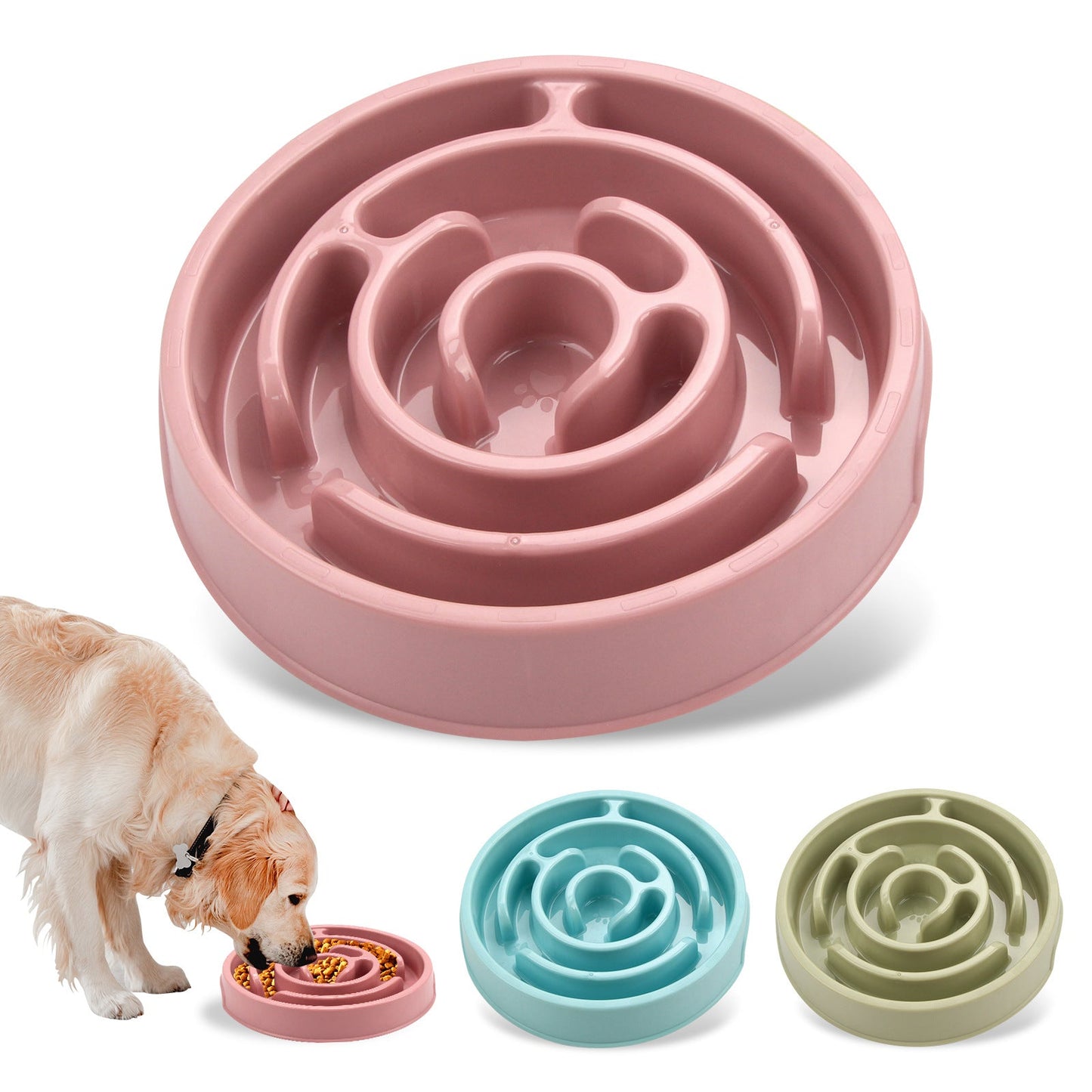 Dog Bowl Slow Feeder Anti-Choking Neck Protection Food Dish - Detail Angle 3 | Majestic Pet Kingdom