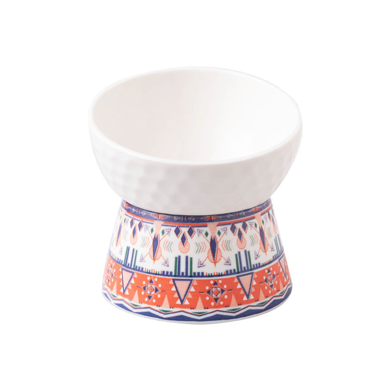 Pet Ceramic High Foot Protective Cervical Bowl
