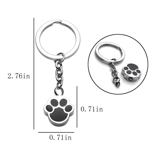 Pet Memorial Necklace Paw Print Cremation Urn Keepsake Pendant