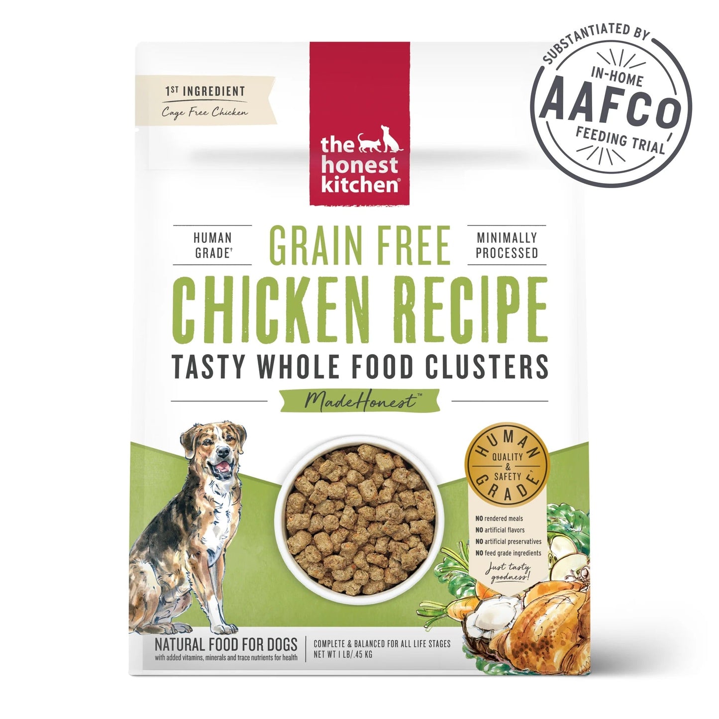 Dog Food Honest Kitchen Grain-Free Chicken Clusters Dry Food