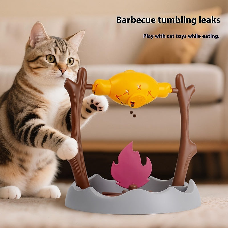 Cat Treat Toy Interactive Tumbler Food Dispenser Play Tool - Detail Angle 3 | Majestic Pet Kingdom