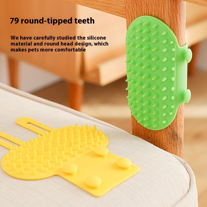 Pets Cat Hair Removal Massage Comb Cats Scratching Rubbing Brush Kitten Grooming Self Cleaning Wall Corner Cat Scratcher Combs Pet Products - Majestic Pet Kingdom