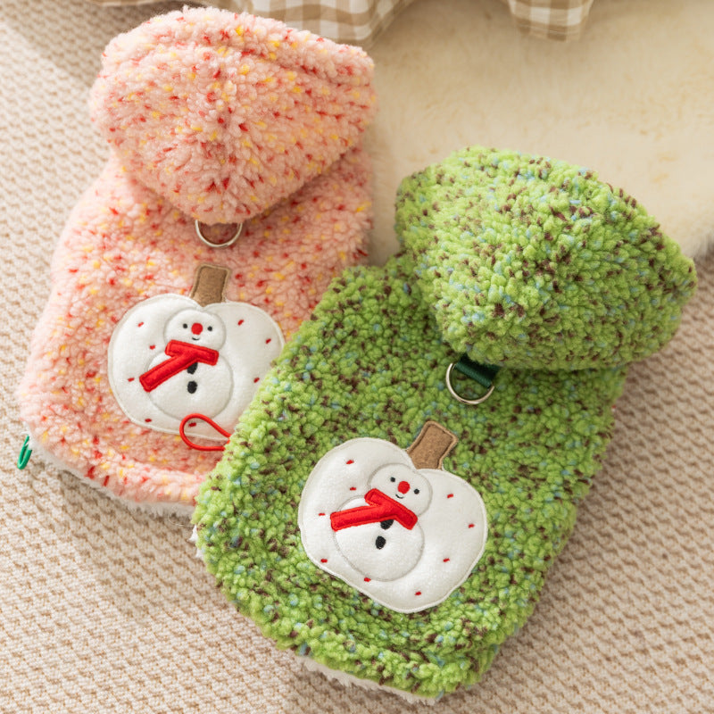 Dog Hoodie Colorful Dot Leadable Christmas Pet Clothes - Premium Pet Accessory