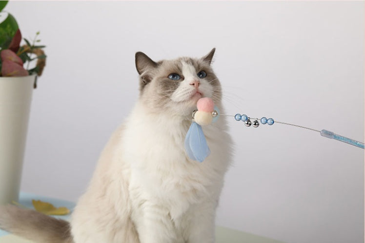 Pet Bell Feather Cat Stick