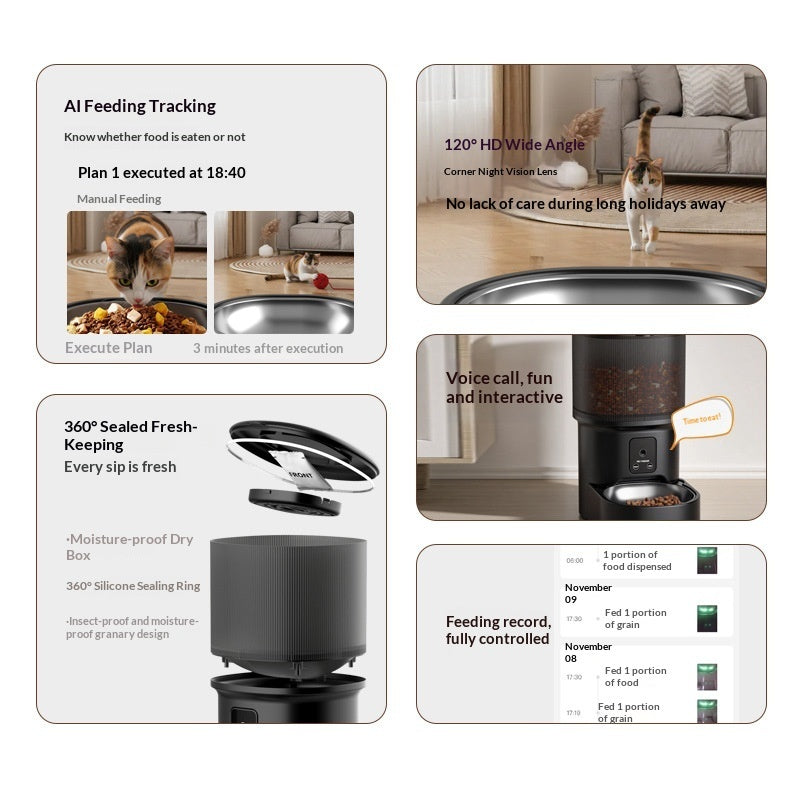 Smart Pet Feeder With Timed Feeding And Remote Voice Control - Majestic Pet Kingdom
