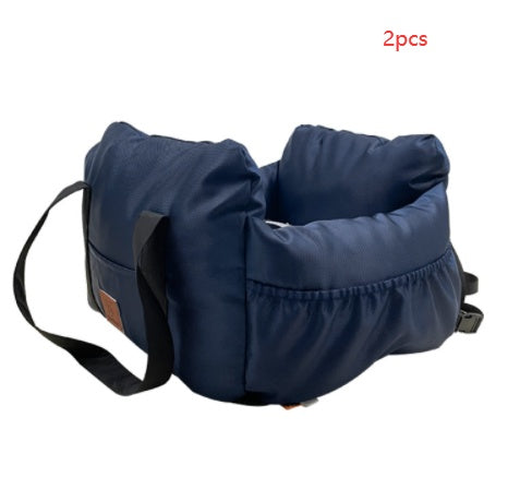 Dog Car Seat Travel Carrier Safety Booster Basket for Pets - Detail Angle 4 | Majestic Pet Kingdom
