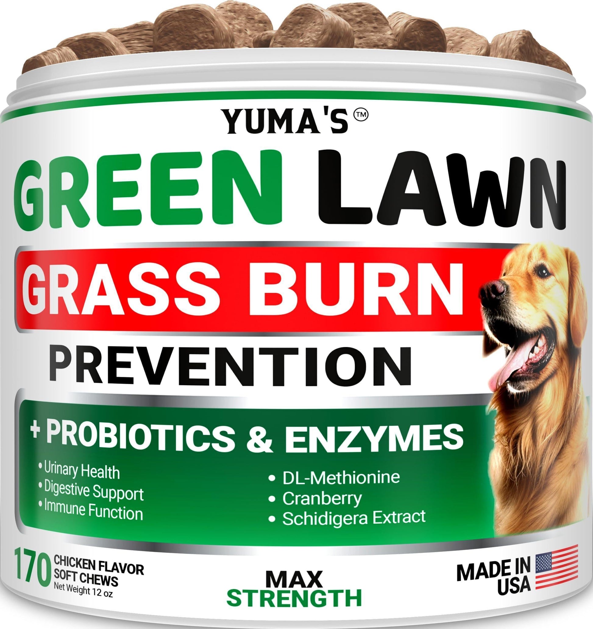 Dog Urine Neutralizer Chews Lawn Saver Probiotics Formula - Main Feature View | Majestic Pet Kingdom