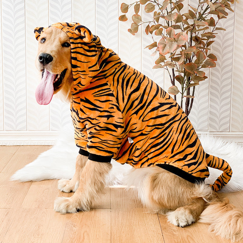 Pet Dog Golden Retriever Clothes Tiger Pet Costume - Majestic Pet Kingdom