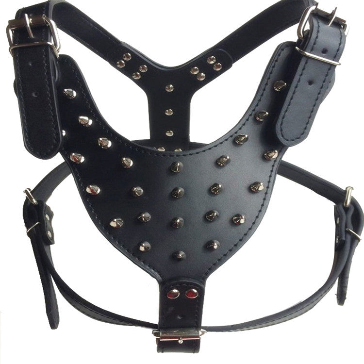 Large Dog Punk Style Rivet Chest Strap Explosion-proof Punch