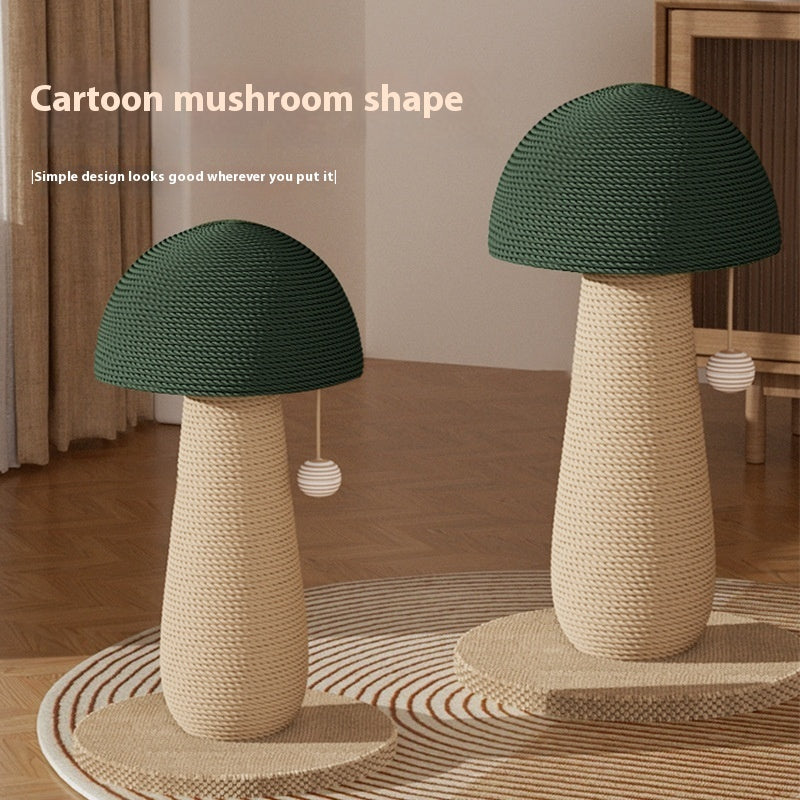 Sisal Scratching Pole Mushroom Cat Scratch Board Wear-resistant No Dandruff