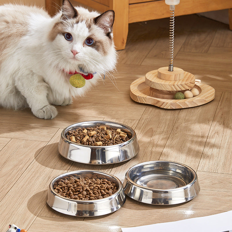 Dog Bowl Stainless Steel Thickened Anti-Spill Non-Slip Dish - Detail Angle 2 | Majestic Pet Kingdom