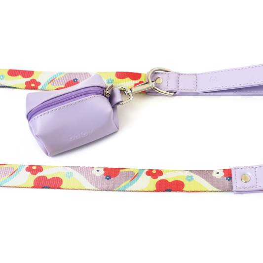 Dog Leash Daisy Floral Printed Cotton Heavy Duty Walking Lead