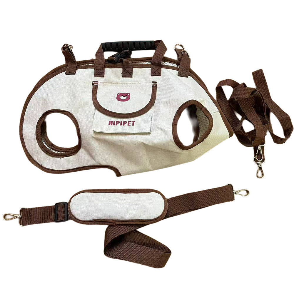 Set Of 3 Outdoor Traction Backpacks For Dogs, Featuring A Portable And Breathable Design, Including A Leash And Harness For Both Cats And Dogs, Suitable For Carrying Or As A Crossbody Bag, Ideal For P - Majestic Pet Kingdom