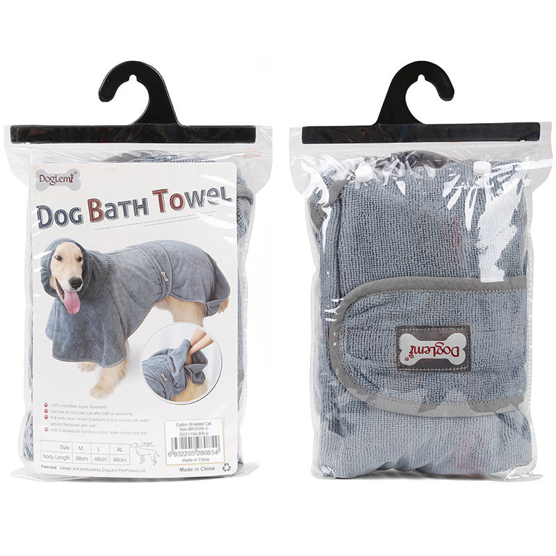 Pet Bathrobe Cotton Dog Towel Is Highly Absorbent - Majestic Pet Kingdom