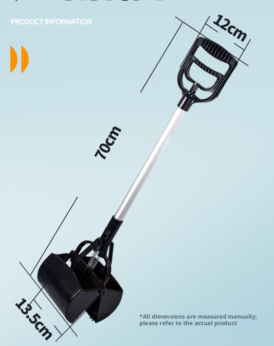 Dog Pooper Scooper Heavy Duty Handheld Waste Clean Claw Black - Main Feature View | Majestic Pet Kingdom