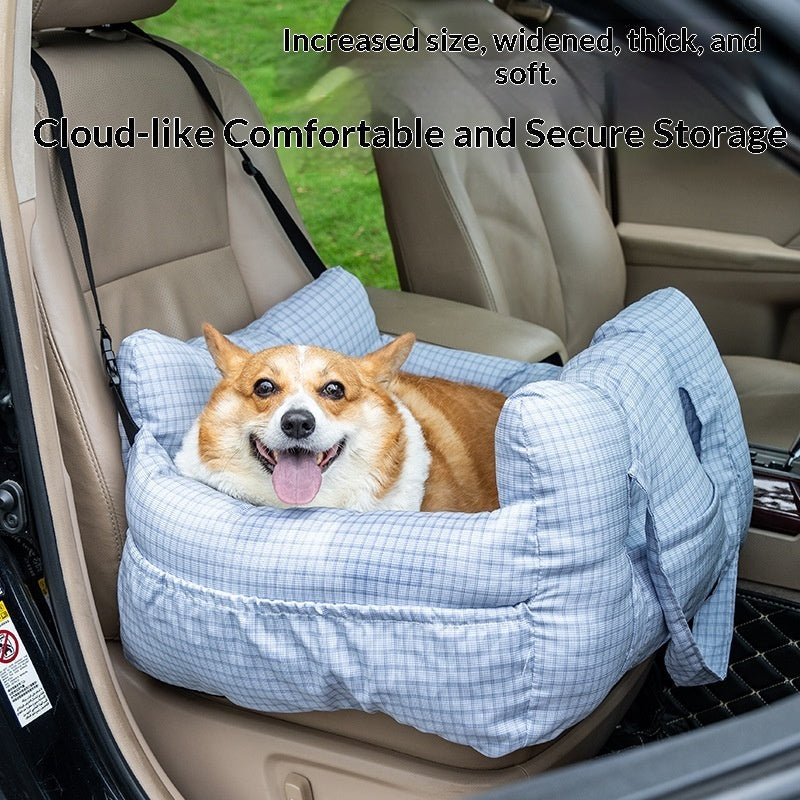 Dog Car Seat Vehicle Safety Nest Booster Bed for Small Dogs - Main Feature View | Majestic Pet Kingdom