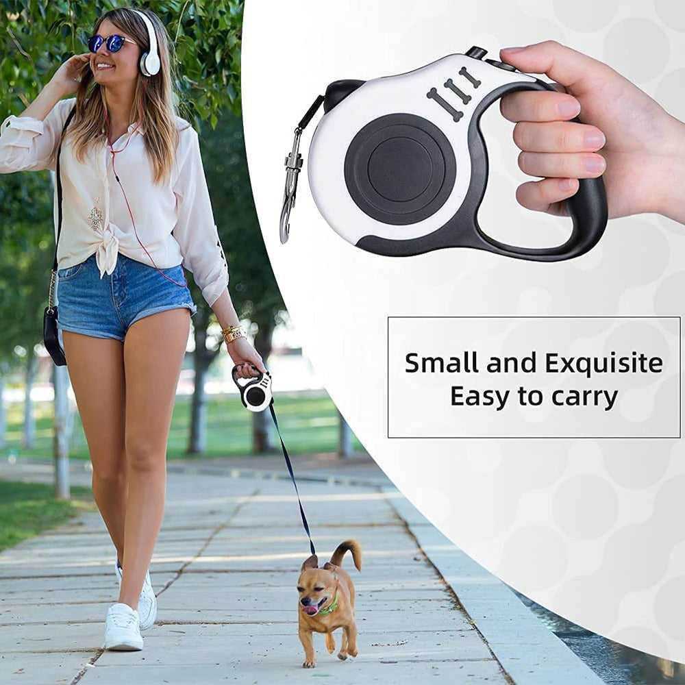 3M / 5M Retractable Nylon Dog Leash - Automatic Extension