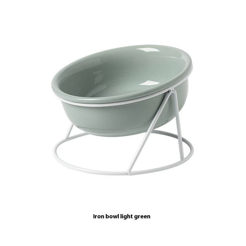 Ceramic Bowl Food Basin Drinking Bowl Food Bowl Pet Supplies Ceramic Double Cat Bowl - Majestic Pet Kingdom