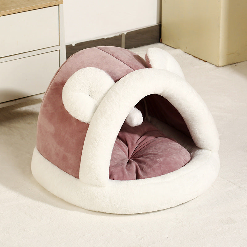 Pet Tent Cave Bed For Cats Small Dogs Self-Warming Cat Tent Bed Cat Hut Comfortable Pet Sleeping Bed - Majestic Pet Kingdom