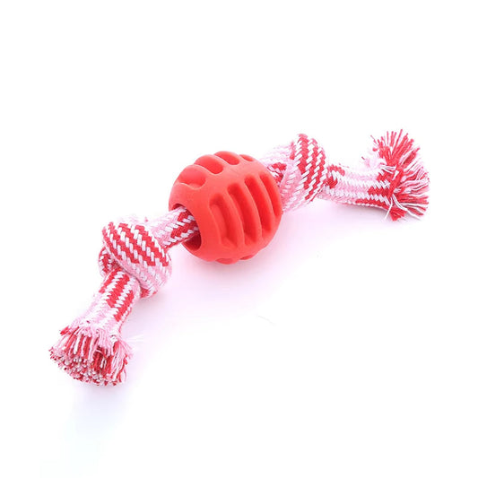 Pet Dog Toy Cotton Rope Double Knot Ball Bite Resistant Tooth Cleaning Toy Ball Pet Supplies | Purrfect Pet Kingdom