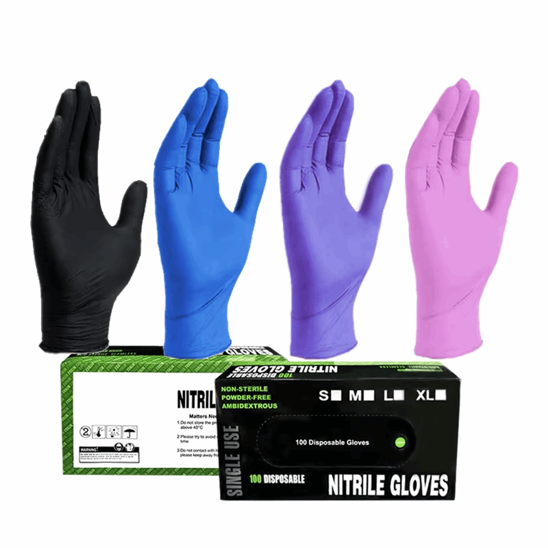 Textured Disposable Nitrile Gloves Powder-Free (100 CT)