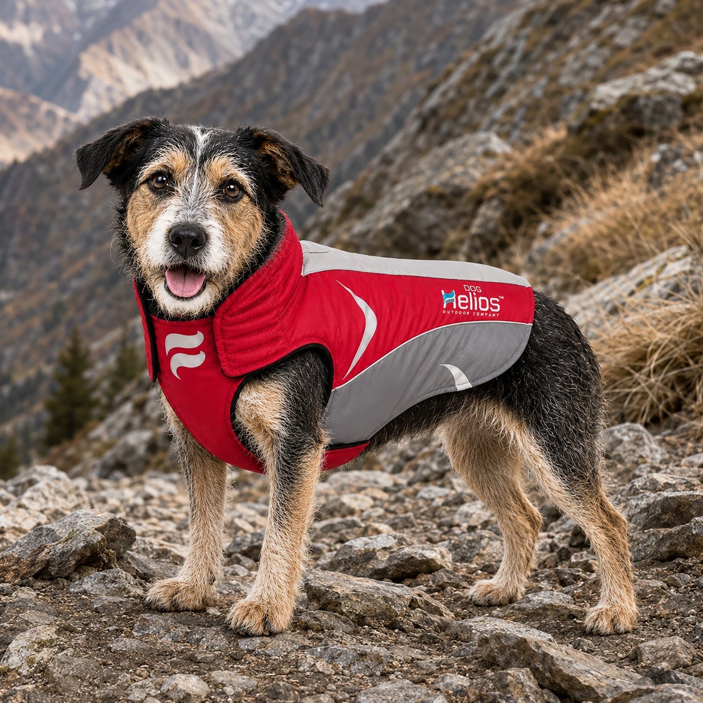 Dog Helios ® Altitude-Mountaineer Wrap-Hook-and-Loop Waterproof Dog Coat