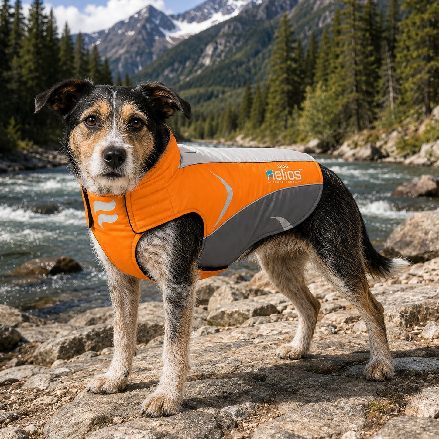 Dog Helios ® Altitude-Mountaineer Wrap-Hook-and-Loop Waterproof Dog Coat