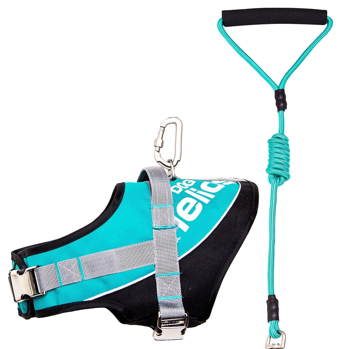 Dog Helios ® 'Bark-Mudder' 2-in-1 Reflective and Adjustable Sporty Dog Harness and Leash