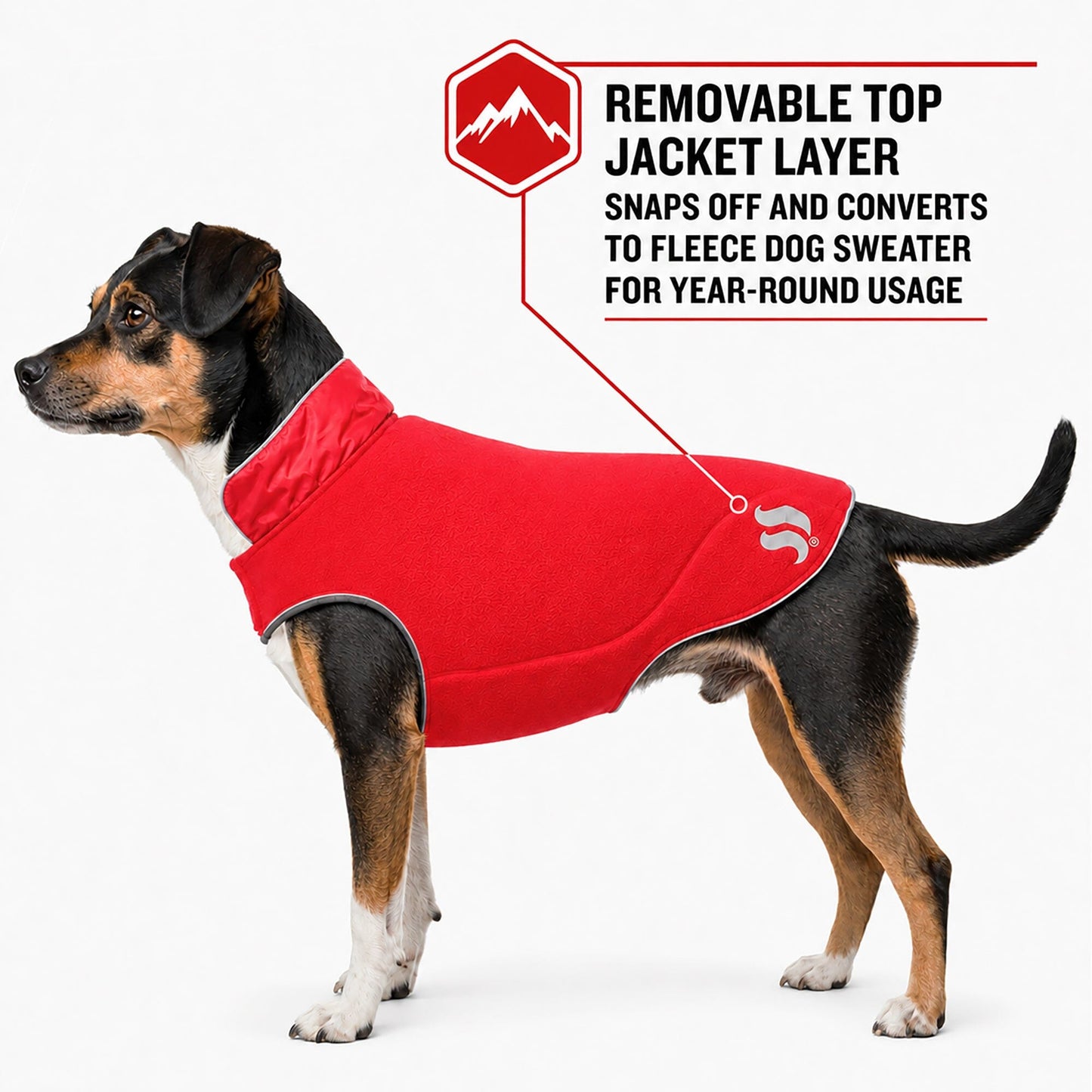 Dog Helios ® Lotus-Rusher 2-in-1 Dual-Removable Layered Performance Dog Jacket