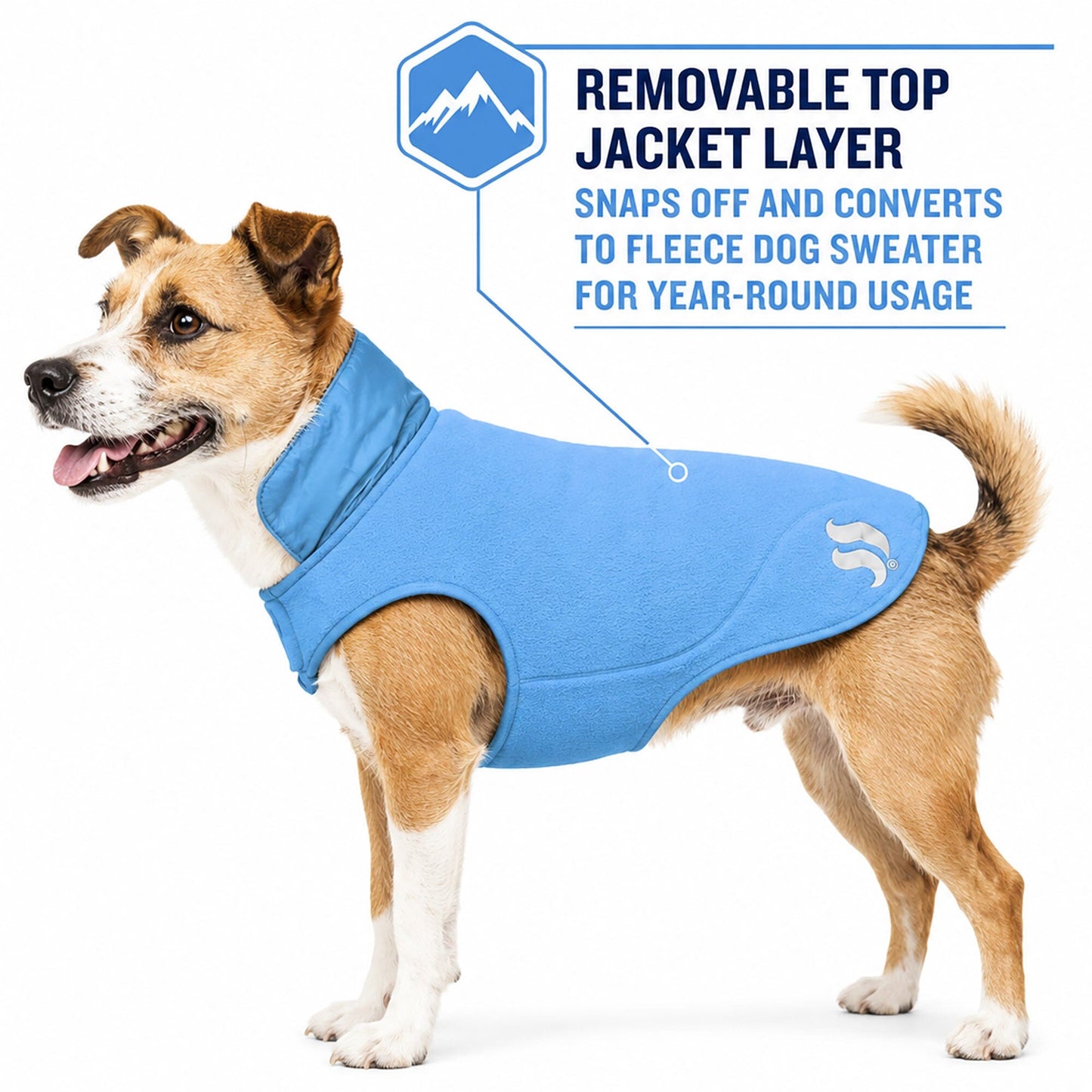 Dog Helios ® Lotus-Rusher 2-in-1 Dual-Removable Layered Performance Dog Jacket
