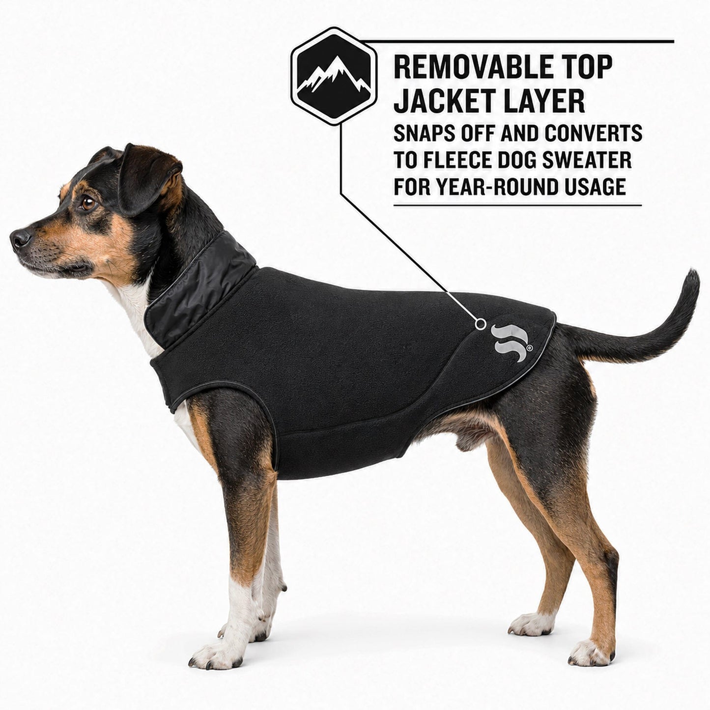 Dog Helios ® Lotus-Rusher 2-in-1 Dual-Removable Layered Performance Dog Jacket