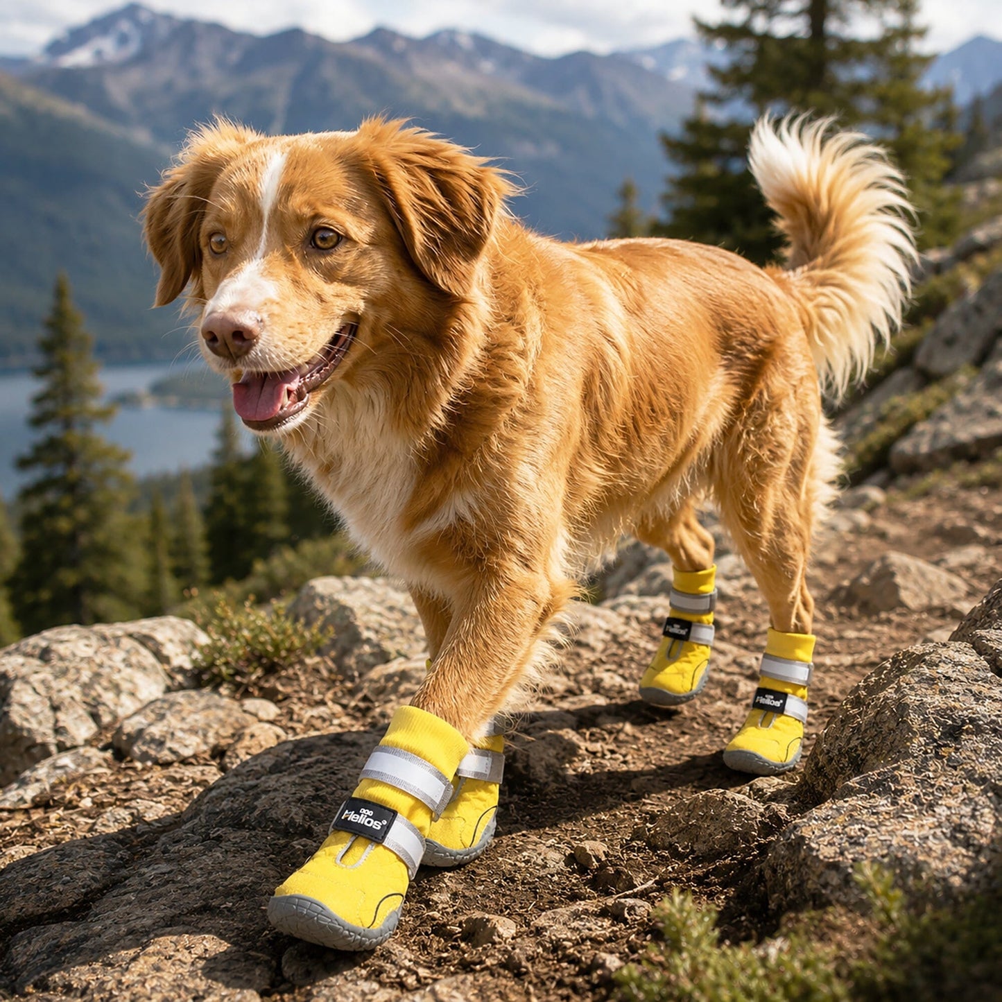 Dog Helios 'Traverse' Premium Grip High-Ankle Outdoor Dog Boots - Set Of 4