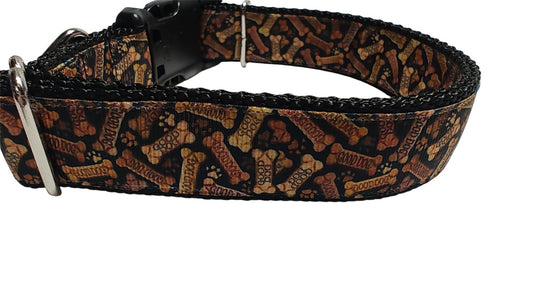 Dog Collar Dog Treats Bones Biscuits Snack Food Pattern Nylon Band