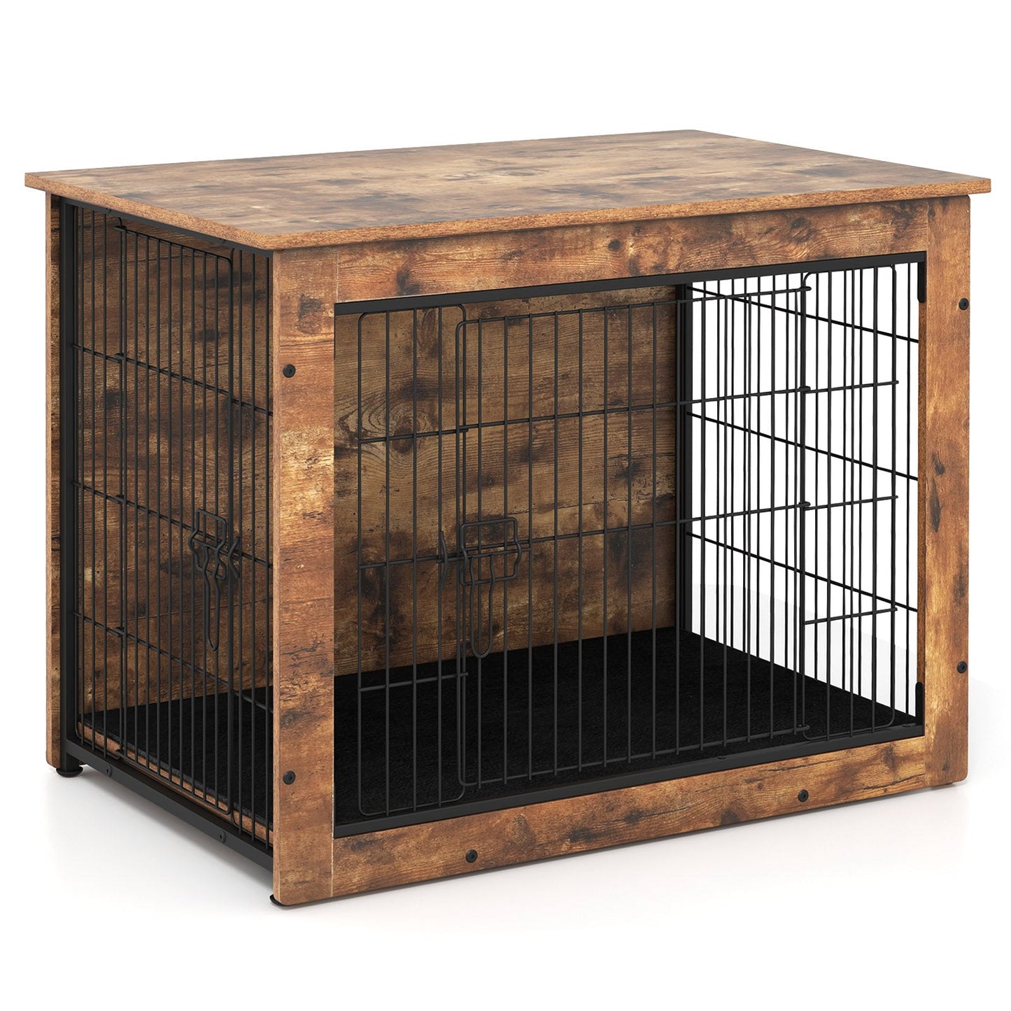 Dog Crate Furniture with Cushion and Double Doors for Small/Medium Dogs - Majestic Pet Kingdom