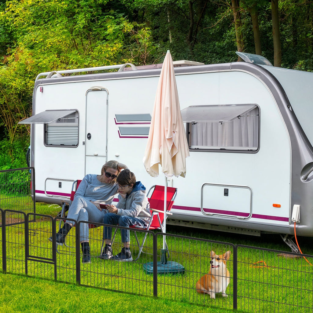 16 Panel 24/32/40 Inches Height Dog Playpen with Lock and Large Door - Majestic Pet Kingdom