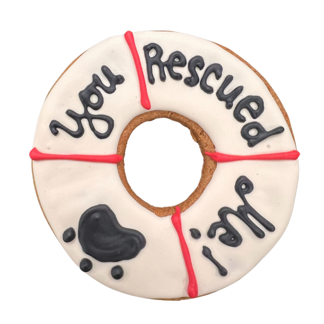 Homemade Rescue Me Cookie Gourmet Dog Treat Snack - 1 pc